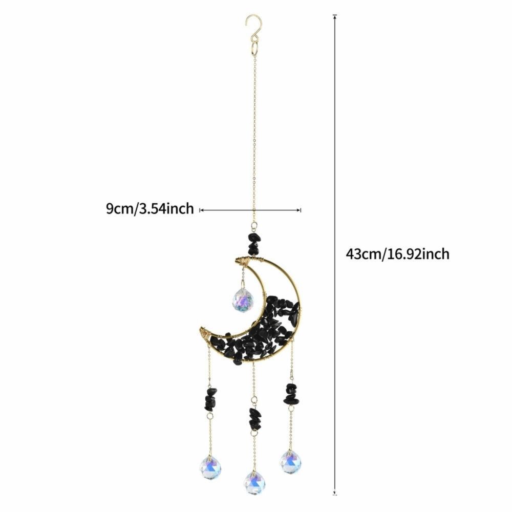 Crystal Sun Catcher Prism Colorful Wind Chimes Creative Moon Catchers  Yard Garden Decor
