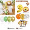 12-inch Animal Print Lion & Tiger Foil Balloons for First Birthday Décor