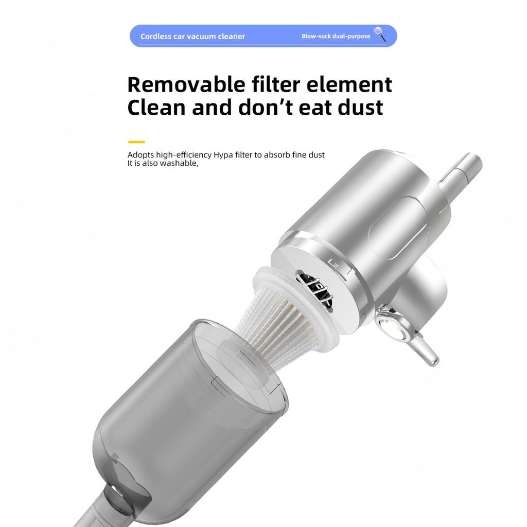 Cordless Handheld Vacuum Cleaner Portable Car Vacuum with Blower & Light