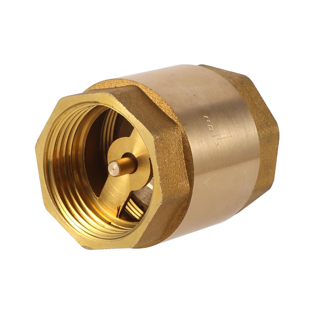 1/2" 3/4" 1" Female Thread Brass Vertical Lift Spring Check Valve One Way Non-return Valve Water Gas Oil Control Devices Valve