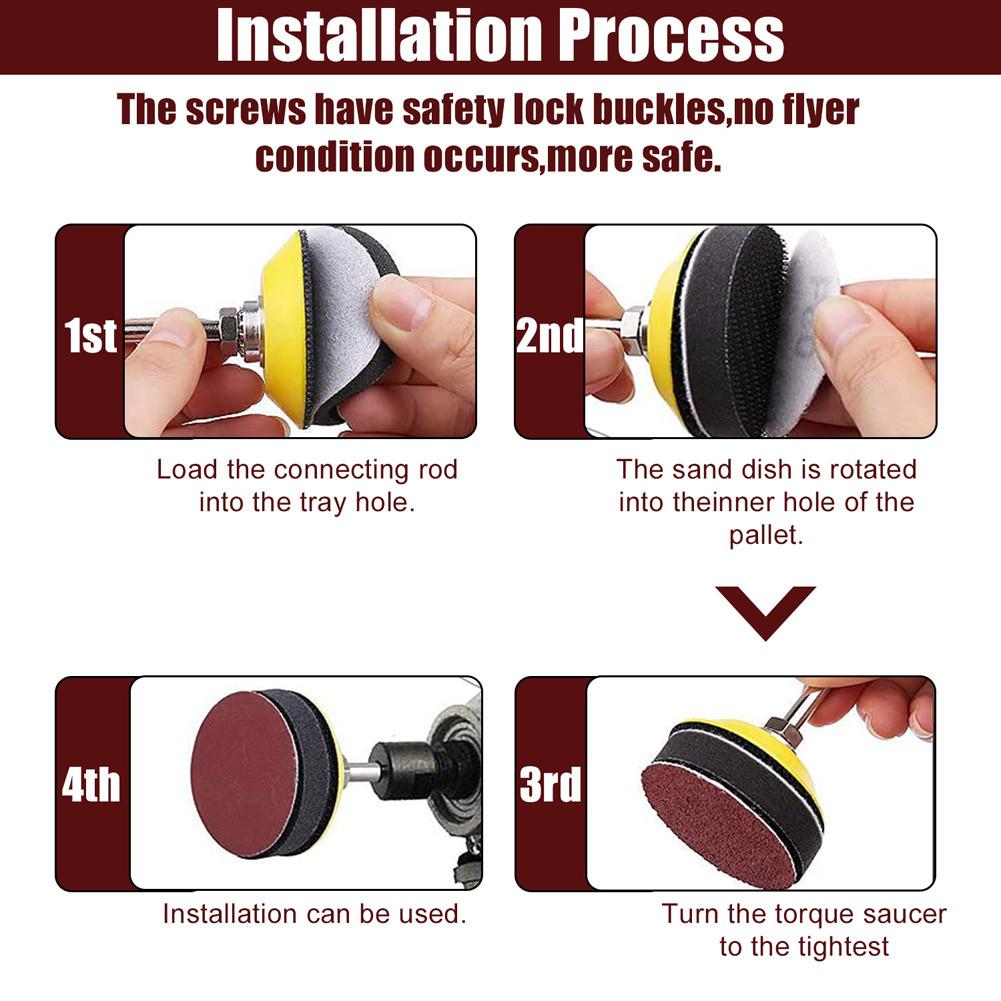 240pcs 2inch Sanding Discs Pad Variety Kit for Drill Grinder Rotary Tools Attachment with 1/8"&1/4" Shank Backer Plate