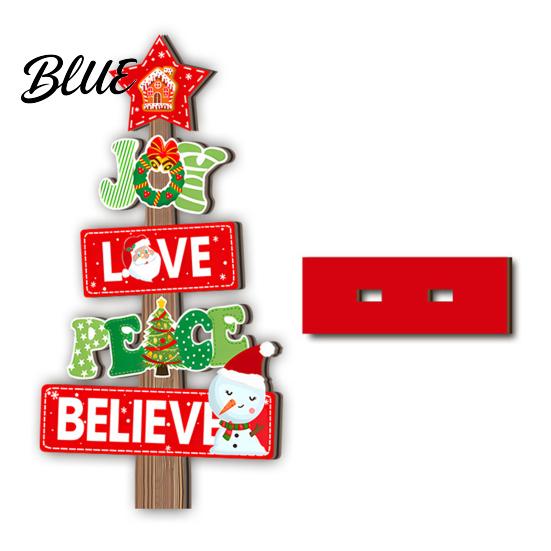 Unique Holiday Tree Ornaments 2D Wooden Christmas Tabletop Ornaments Xmas Santa Colorful Room Snowman Sign with Stand Party Decorations Stable Base