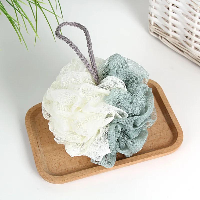 Large Size Bath Balls Rich Bubble Body Flower Bath Sponge Shower Brush Body Wash Scrubber Mesh Soft Brush Home Bathroom Supplies