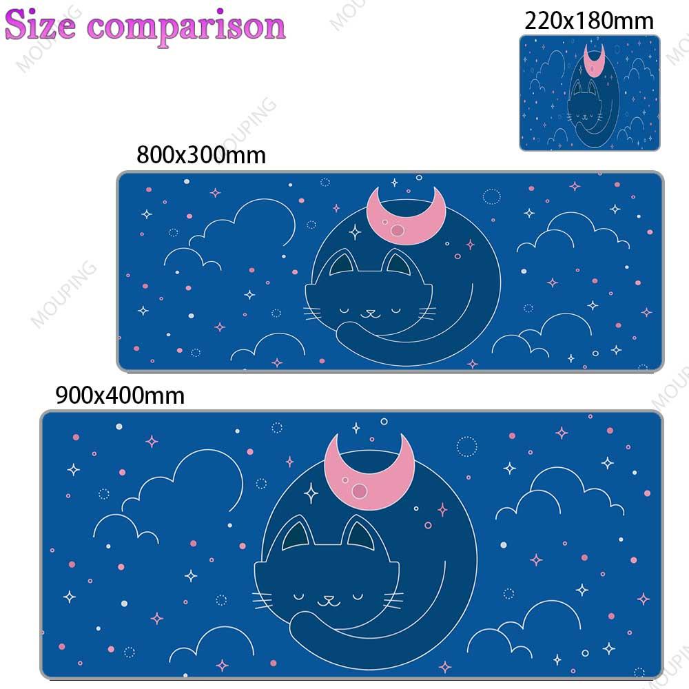 Cartoon Cat Mousepad Gamer Girl Office Carpet Kawaii Cute Desk Accessories Pink Deskmat Mouse Pad Anime Keyboard Computer Mouse