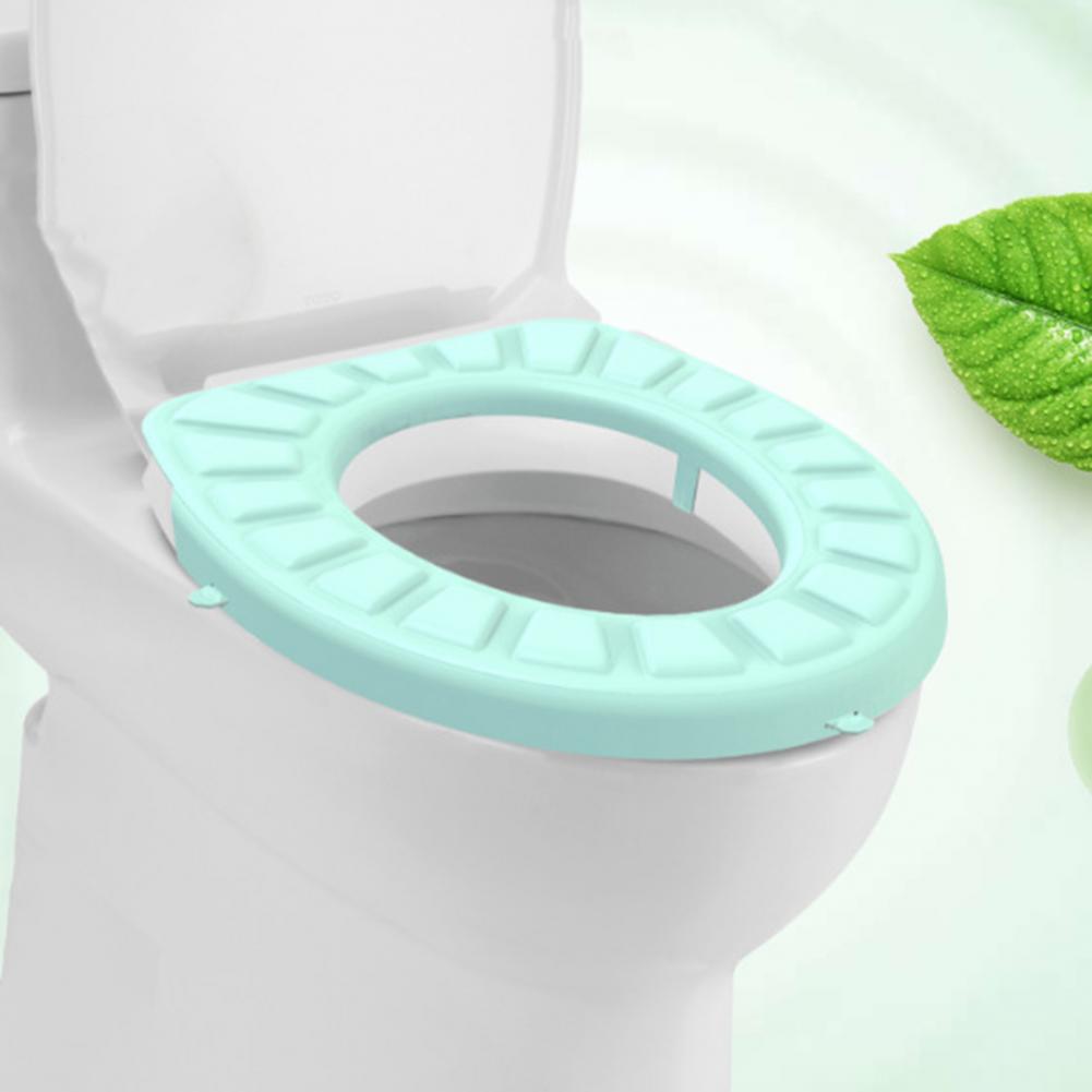 Silicone Toilet Seat Cover Washable Toilet Seat Cover Waterproof Sticker Toilet Lid Cover Toilet Cup Covers Bathroom Accessories