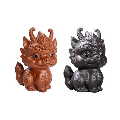 Little Dragon Statue Tea Pet Ornament Tea Decoration Tea Accessories for Tea House Apartment Home Decor Bookshelf