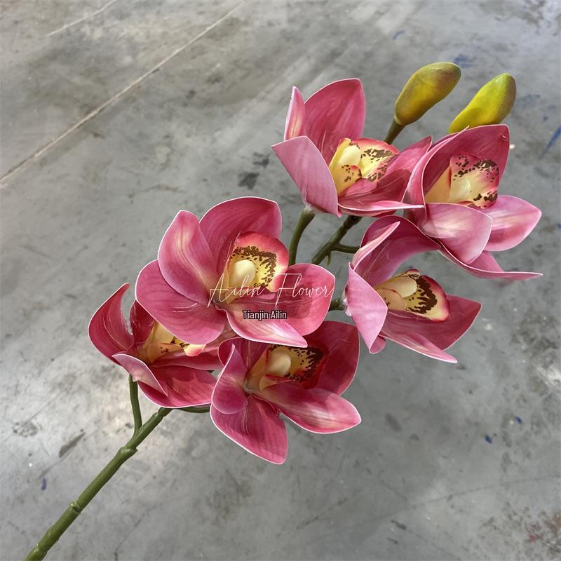 3D tištěná dekorace orchideje Cymbidium - Měkká a realistická umělá květina pro svatby a domácí dekoraci