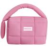 Ecarla Quilted Cosmetic Bag with Handle Pink