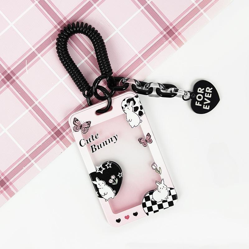 Waterproof Cartoon Plastic Card Cover Women's Kids Bus Credit ID Name Business Working Bank Card Badge Holder Protective Cover
