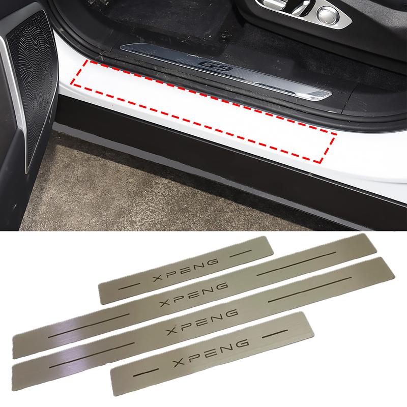 For Xpeng G9 Car Door Sill Protector Scuff Plate Accessories Pedal Styling Stickers Auto Threshold Cover Parts  2024