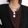European and American Fashion Multi-Layer Round Pendant Necklace for Women