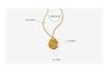 18K Gold-Plated Titanium Steel Necklace with Korean Geometric Irregular Imitation Walnut Shell Pendant