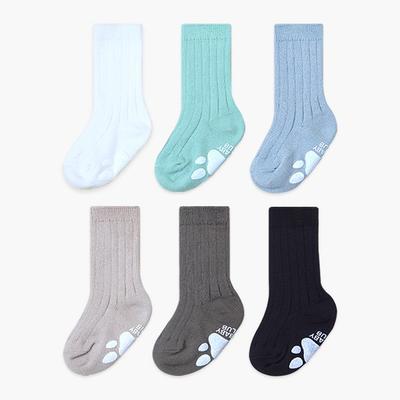 Hobby Baby Club Infant Pastel Long Ribbed Socks 6 Piece Set, Korean Baby Products