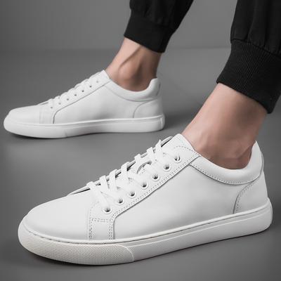 Genuine Leather Mens Casual Shoes Lightweight Man Skateboard Shoes Luxury Brand Sneakers Travel Tenis Masculino Vulcanize Shoes