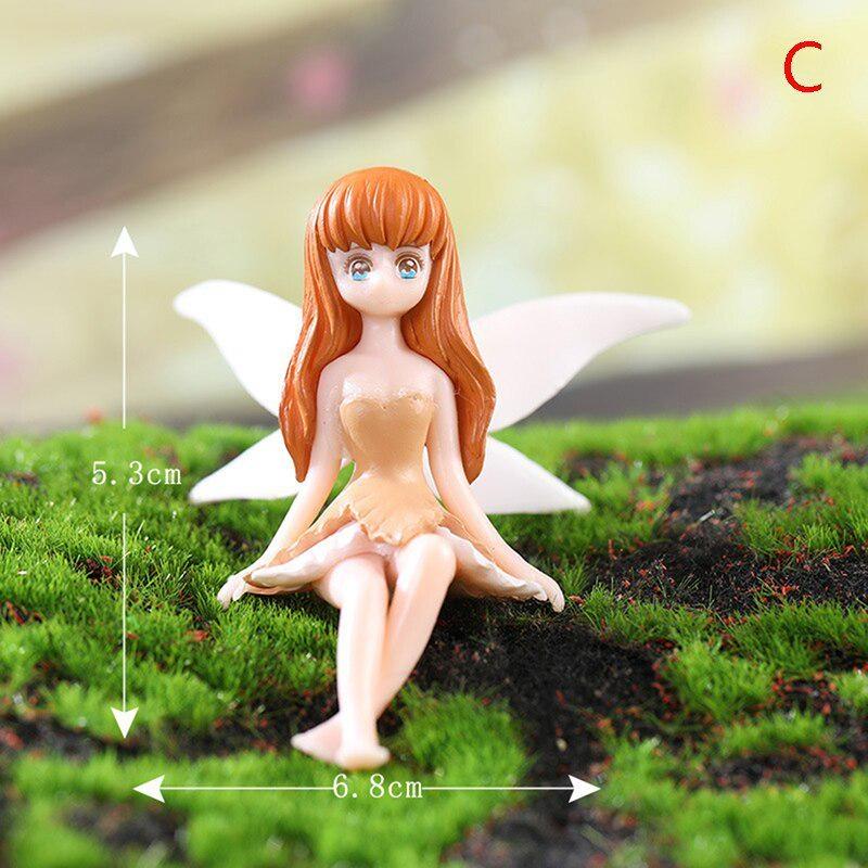 Miniature Cute Flower Fairy Statue Miniature Cartoon Landscape Decoration Doll House Accessories Family Decoration
