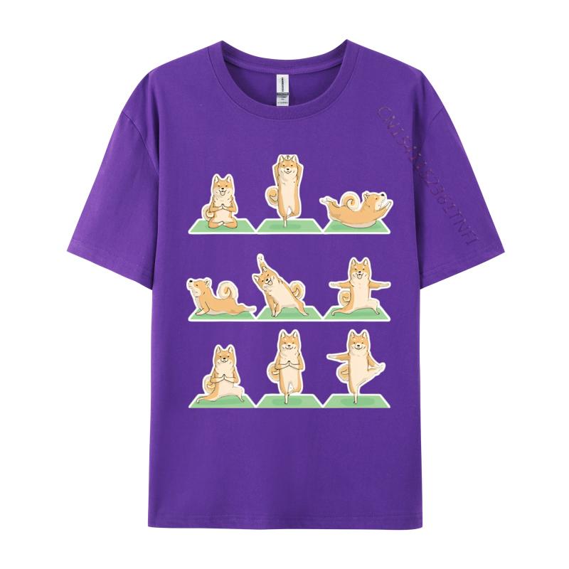 Akita Inu Chien Pose de Yoga Zen Mignon T-shirt Coton Hauts Jeunesse T-shirts Europe T-shirts Populaires Marque T-shirt