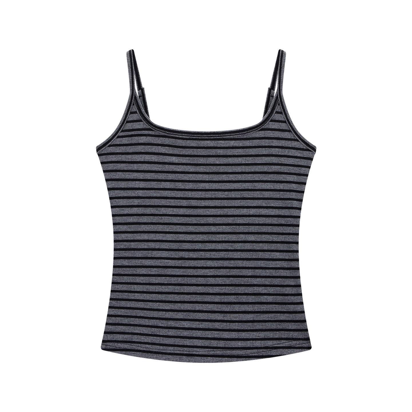 

Niche Color Block Striped Tank Top & Cardigan Set: Women s Autumn Two-Piece with Long Sleeve Short Jacket Extra Large