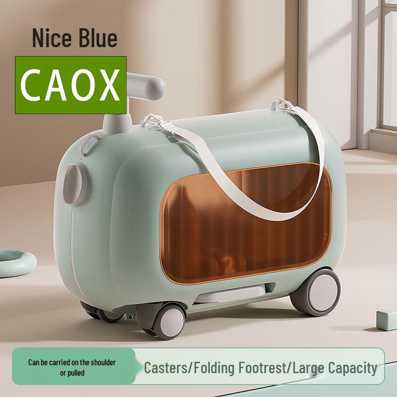 

CAOX Kids Strolling Luggage with Visible Compartment