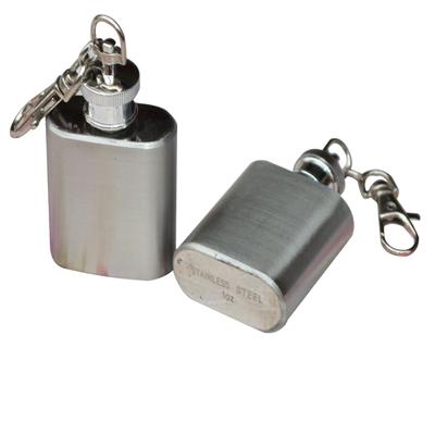 Mini flacon de hanche en acier inoxydable, Mini bouteille de vin élégante, Flagon avec porte-clés