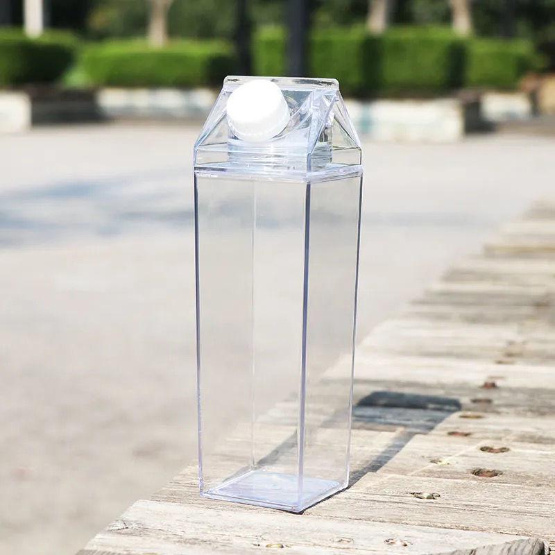 500/1000 ml Wasserflasche, Trinkkrug für den Außenbereich, große Kapazität, Saft, Teetasse, transparente Milchflasche, tragbare Plastikflasche
