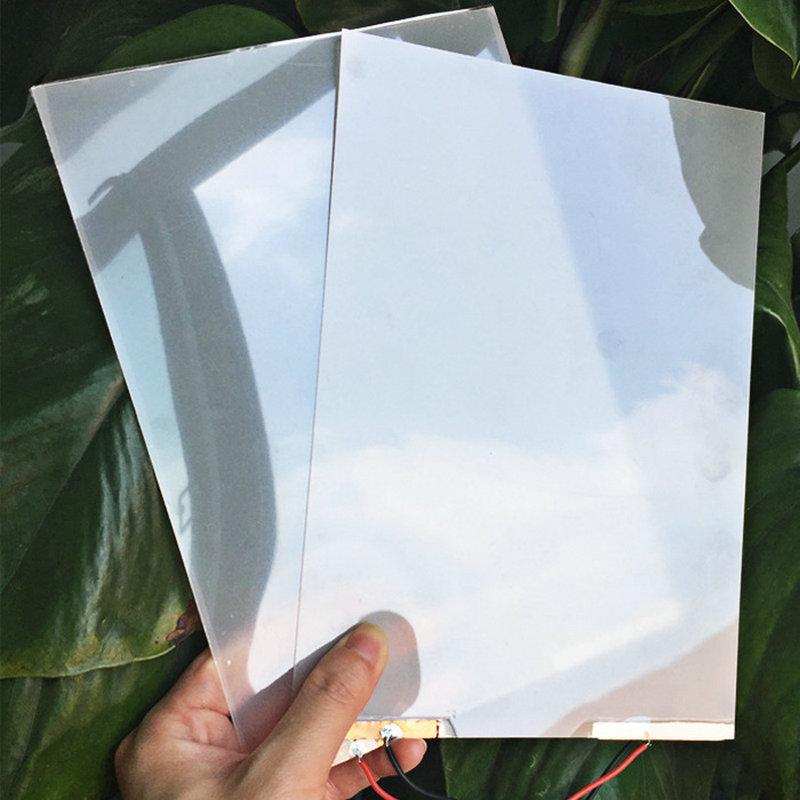 21*30cm Inteligentna Folia na Szyby Okienne Personalizowana Inteligentna Folia PDLC Magiczna Przełączalna Przezroczysta Elektryczna Folia Próbka Rozmiaru A4 Do Testów