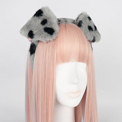 Cosplay Cartoon Spots Dogs Ears Hair Hoop Woman Makeup Headband for Easter Halloween Carnivals Hair Accessories