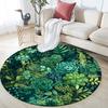 Plants pattern round rug,Carpet Rug for Living Room Bedroom Playroom ,Non-slip Floor Mat,Holiday Gifts and Birthday Gifts.