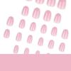 Glitter Shiny Nail Art: Short Round Wearable False Nails