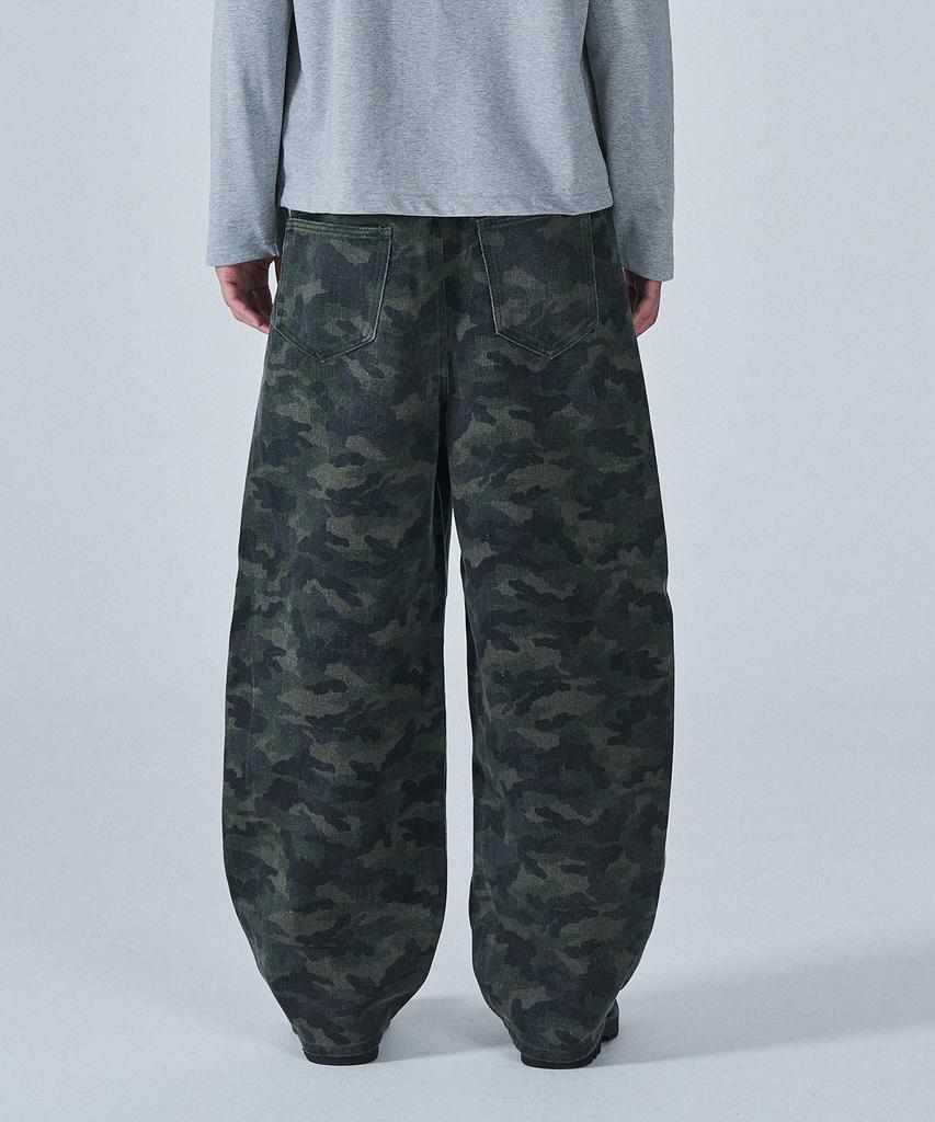 PROJECT3 Camo Balloon Denim Pants [Kaki Camo]_Bc2782
