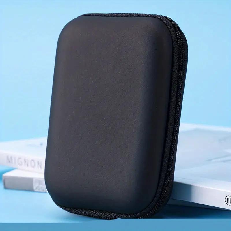 

1 шт. Портативная водонепроницаемая сумка для хранения наушников, упаковочный куб для кабеля передачи данных, защитный чехол EVA для путешествий чёрный