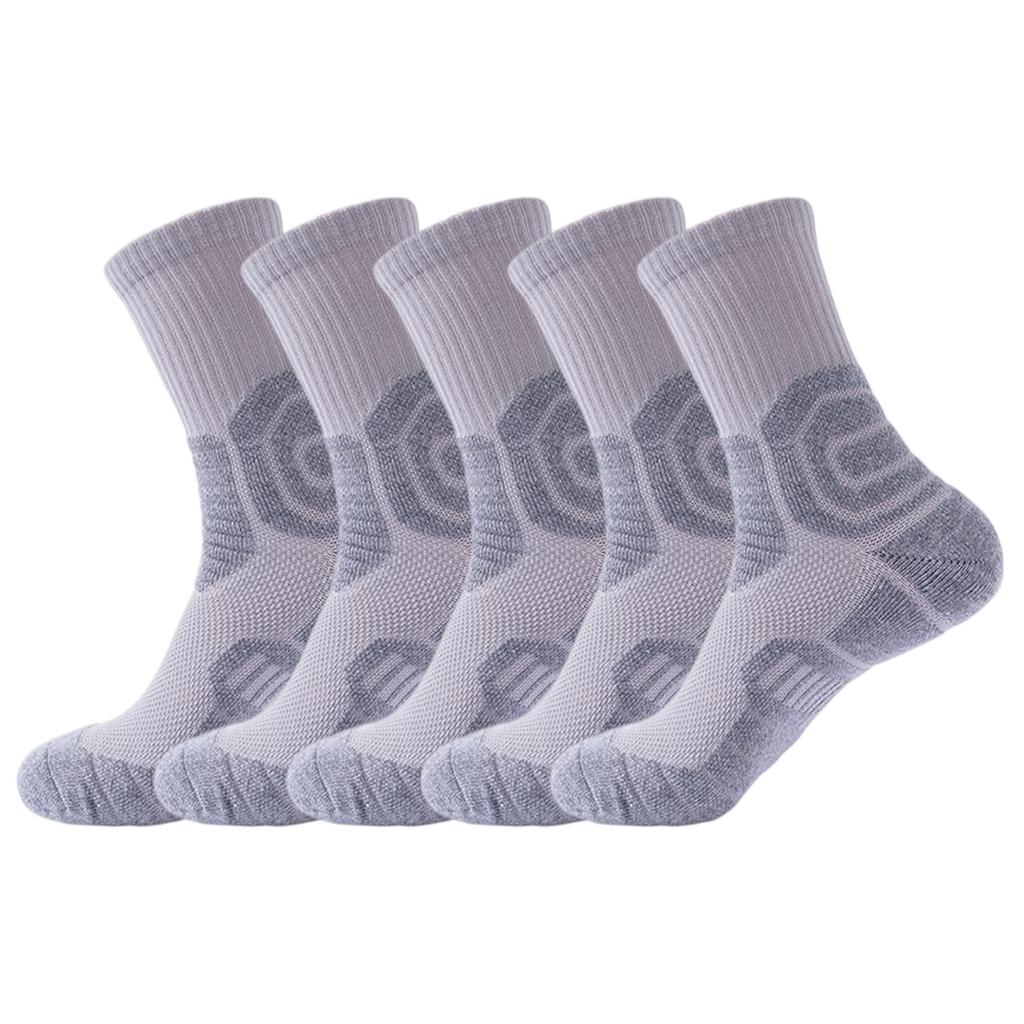 Men's Stretchy, Comfortable, Breathable Sports Socks Set Of 5 Pairs
