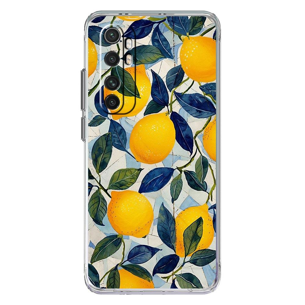 Phone Case For Xiaomi Mi Poco X7 X6 X5 NFC X3 F7 Ultra F6 Pro F3 15 14T 14 13T 11 12 13 Lite Clear TPU Cover Retro Fruit lemon