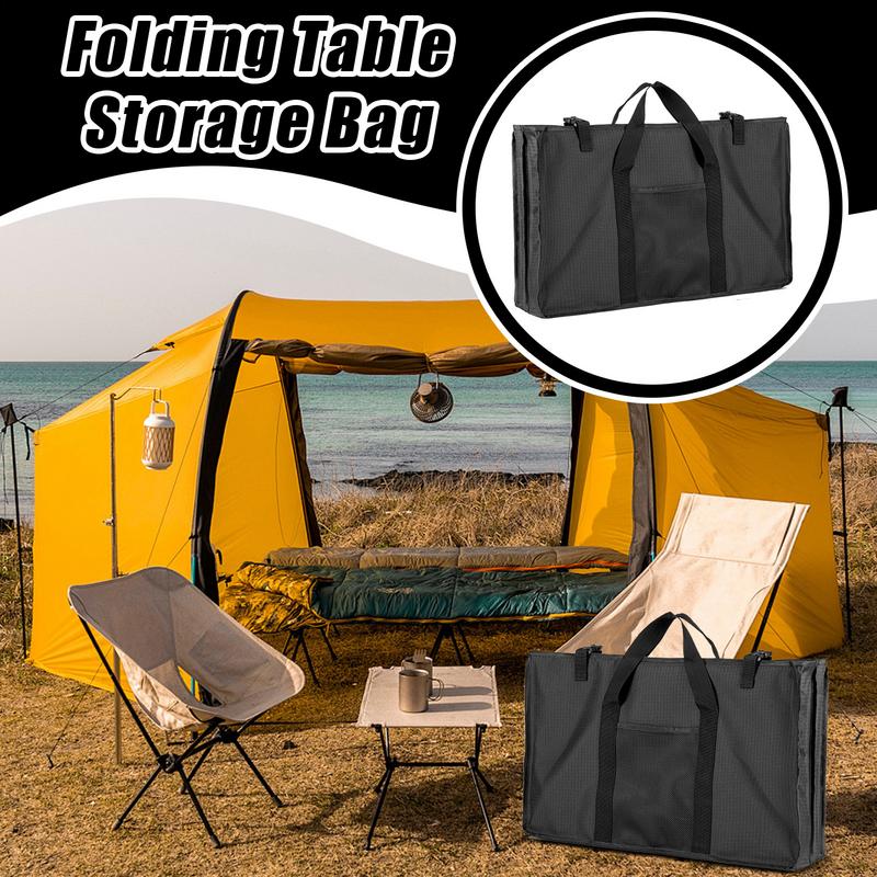 Folding Table Carrying Bag Heavy Duty Table Storage Bag Organizer Large Space Picnic Container Multi-Purpose Protective Cover