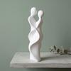 3D Printed Couple Statue Modern Abstract Lovers Figurine Romantic Crafts for Wedding Valentine's Day Gifts Home Bedroom Shelf TV Cabinet Decor