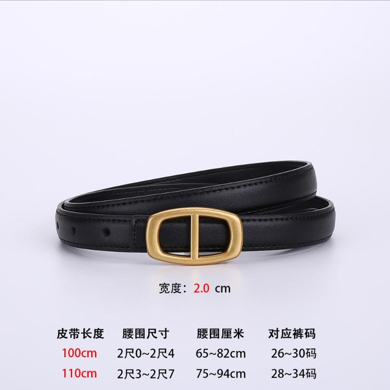 Japanese Belt Women'S Genuine Leather Cowhide Belt Women'S Genuine Leather High-End Casual Decoration Retro Jeans