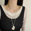 Bow Heart Pendant Necklace Irregular Sweater Chain Trendy Dopamine Color Necklace  Gifts