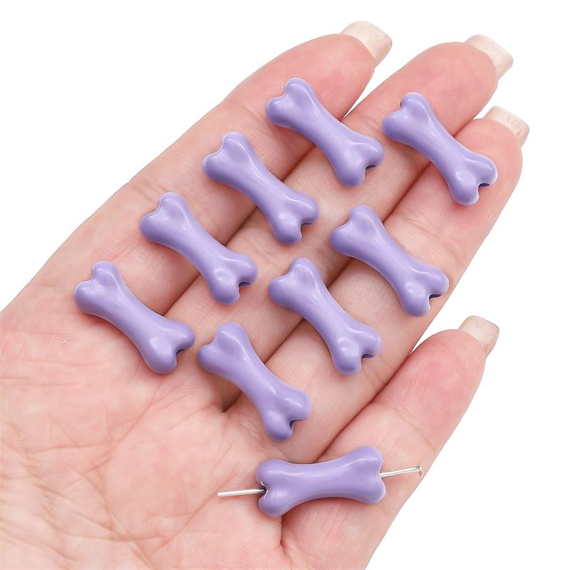 

2 шт. Металлические костяные бусины для самостоятельного изготовления ювелирных изделий, браслетов, ожерелий, подвесок фиолетовый