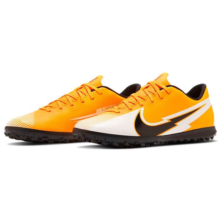Nike Mercurial Vapor 13 Club Comfortable Versatile TF Men Football Shoes Black Yellow AT7999-801