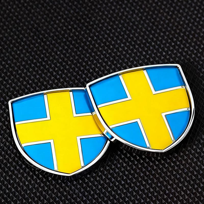 2 Stück Metall Auto Schild Logo Seitenkarosserie Heck Kofferraum Aufkleber Für Volvo AWD V50 S60 XC60 S40 XC40 XC90 V60 S80 S90 V90 V70 T6 T8