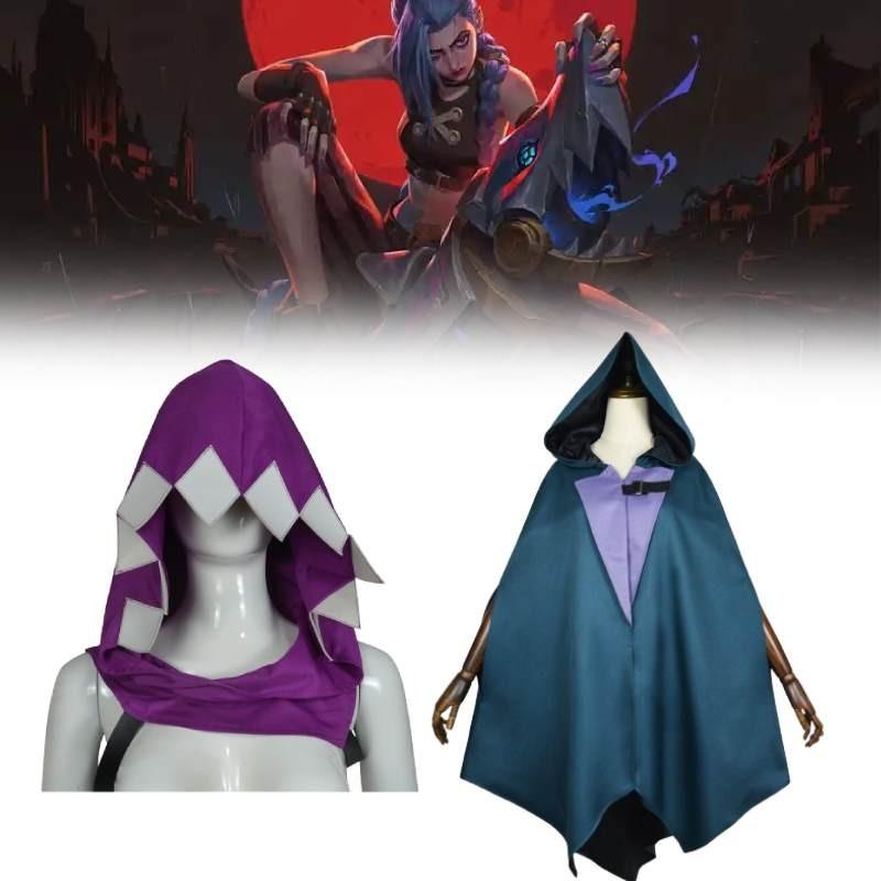 Arcane League Of Legends Jinx Cosplay Cloak With Polyester Fabric For Halloween And Role Play