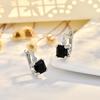 BELLA BOX European And American Fashion Square Zirconia Ear Studs With Geometric Design For Women's Earrings