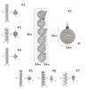 Light Gold Christmas Balls Pendants Plastic Shatterproof Xmas Tree Hanging Pendants Pinecone Merry Christmas Decor Hotel Mall