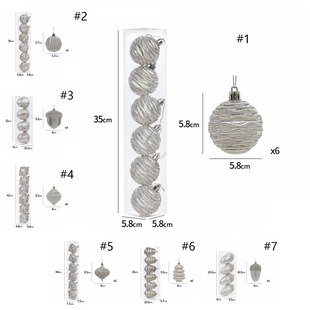 Light Gold Christmas Balls Pendants Plastic Shatterproof Xmas Tree Hanging Pendants Pinecone Merry Christmas Decor Hotel Mall