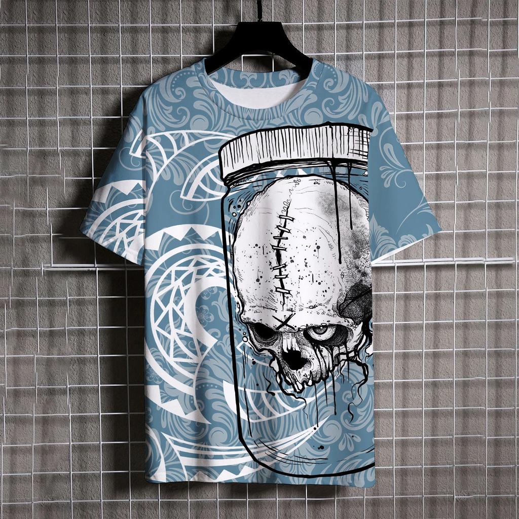 Hell Style Fugees Demon 3D Print T-Shirts Streetwear Men Fashion Oversized O-Neck Short Sleeved T Shirt Tees Tops Clothing