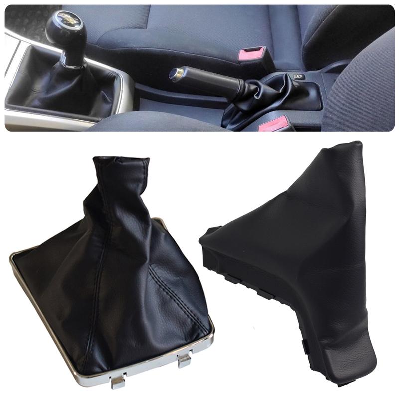 Car Gear Shift Knob Lever Stick Gaiter Boot Handbrake Grips Car Anti Slip Parking Hand Brake Boot Cover Case For Opel ASTRA H