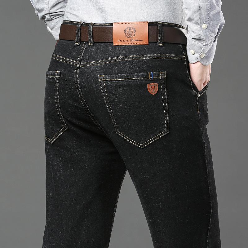 Mode Herrenjeans Stretch Straight Hose Herrenhose Herbst und Winter Dicke Sektion Herren Bügelfreie Businesshose