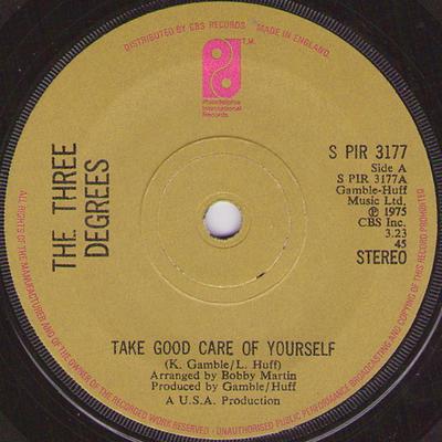 7inch Record THREE DEGREES - Take Good Care Of Yourself SPIR3177 Philadelphia In 1975 UK Soul/Funk Used