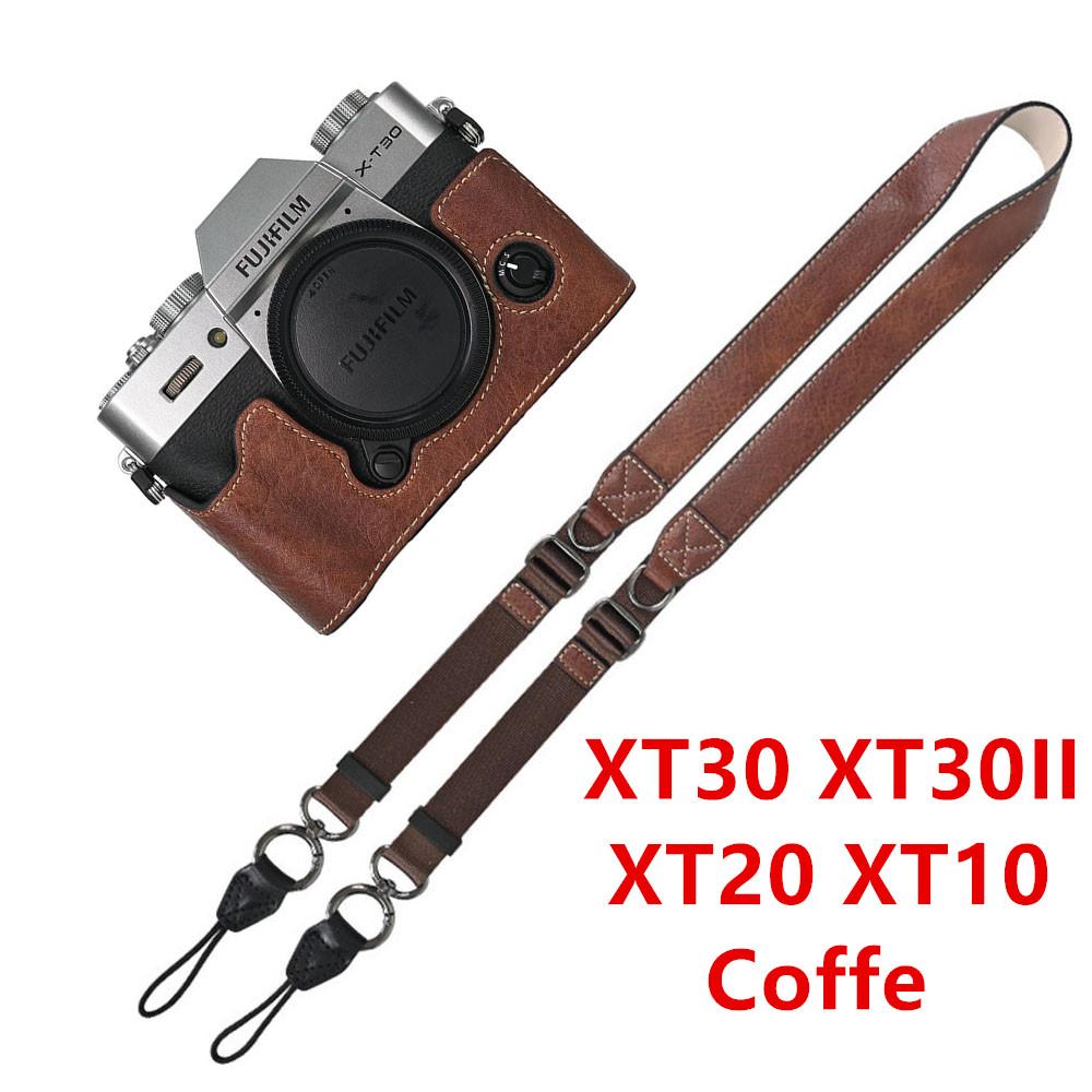 PU Camera Half Case for Fujifilm XT30 XT30II XT30III XT10 XT20 Leather Shoulder Strap Base Cover