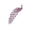 Elegant Long Tail Crystal Peacock Brooch Party Jewelry Elegant Corsage Pin Alloy Texture Perfect for Wedding and Evening