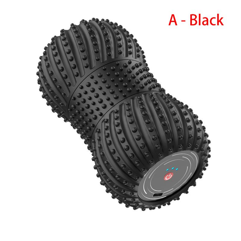 Electric Fascia Fitness Roller Peanut Ball Vibration Massage Shoulder Neck Waist Leg Muscles Relaxation Connect Bluetooth Music